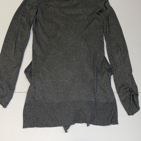Anthropologie Moth Grey Ruffle Front Cardigan - Women’s Size Medium - Picture 6 of 8
